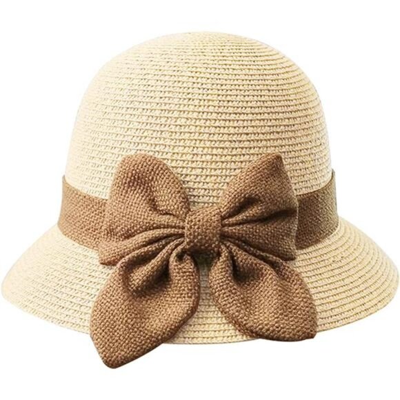 Women\'s Sun Straw Hat Cloche Hat Summer Hat Vintage Hat Foldable main image 5